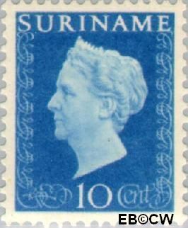 Suriname SU 260 1948 Koningin Wilhelmina Gebruikt 10