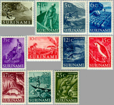 Suriname SU 297#307 1953 Inheemse voorstellingen Postfris