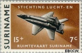 Suriname SU 408 1964 Stichting Lucht- en Ruimtevaart Gebruikt 15+7
