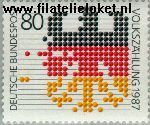 Bundesrepublik BRD 1309#  1987 Volkstelling  Postfris