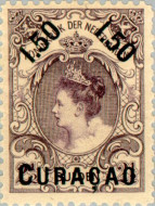Curaçao CU -28 1901 Opruimingsuitgifte 150 op 250 Ongebruikt