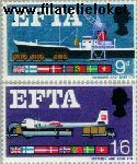 Groot-Brittannië grb 444#445  1967 E.F.T.A.  Postfris