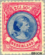 Nederland NL 0047 1893 Koningin Wilhelmina- 'Hangend haar' Gebruikt 250