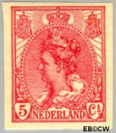 Nederland NL 0082 1923 Koningin Wilhelmina- 'Bontkraag' ongetand Postfris 5
