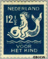Nederland NL 0228 1929 Kind op dolfijn Gebruikt 12½+3½