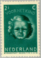 Nederland NL 0445 1945 Kinderkopje Gebruikt 2½+3½