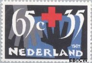 Nederland NL 1382 1987 Rode Kruis- Activiteiten Gebruikt 65+35 - Img 1