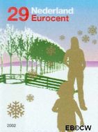 Nederland NL 2115 2002 Personen in winterlandschap Gebruikt 29 - Img 1