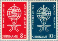 Suriname SU 384#385 1962 Werk World Health Organisation Postfris