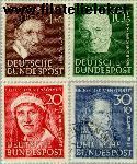 Bundesrepublik BRD 143#146  1951 Bekende personen  Postfris