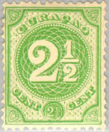 Curaçao CU -15 1889 Drukwerkzegel 2½ Gebruikt