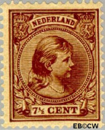 Nederland NL 0036 1891 Koningin Wilhelmina- 'Hangend haar' Postfris 7 ½