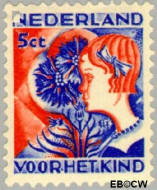 Nederland NL 0249 1932 Kinderen en bloemen Gebruikt 5+3