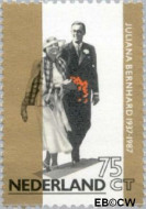 Nederland NL 1367 1987 Koningin Juliana- Huwelijksjubileum Gebruikt 75 - Img 2