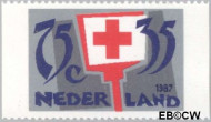 Nederland NL 1384b 1987 Rode Kruis- Activiteiten Gebruikt 75+35 - Img 2