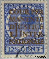 Nederland NL D13 1934 Cour Permanente de Justice Gebruikt 12½ - Img 2