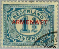 Nederland NL D8 1913 Armenwet Gebruikt 1½ - Img 2
