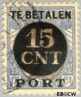 Nederland NL PV2 1923 Interne verrekeningszegel Gebruikt 15 op 17½ - Img 1