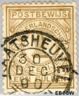 Nederland NL PW1 1884 Gebruik op postbewijsformulieren Gebruikt 100 - Img 2