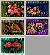 Suriname SU 379#383 1962 Surinaamse Rode Kruis Postfris