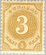 Curaçao CU -16 1889 Drukwerkzegel 3 Gebruikt