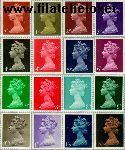 Groot-Brittannië grb 452#465  1967 Koningin Elizabeth- Ontwerp Machin  Postfris