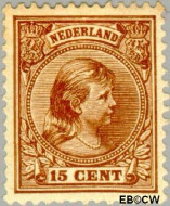 Nederland NL 0039 1891 Koningin Wilhelmina- 'Hangend haar' Gebruikt 15