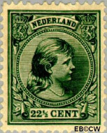 Nederland NL 0041 1891 Koningin Wilhelmina- 'Hangend haar' Postfris 22 ½