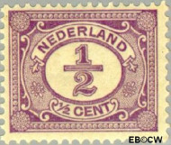 Nederland NL 0050 1899 Cijfer type 'Vürtheim' Ongebruikt ½