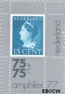 Nederland NL 1102 1976 Int. Postzegeltentoonstelling Amphilex '77 Gebruikt 75+75 - Img 1