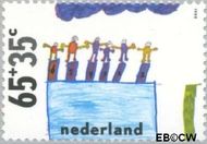 Nederland NL 1416 1988 Kindertekeningen Gebruikt 65+35 - Img 1