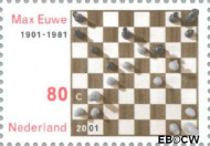 Nederland NL 1969a 2001 Euwe, Max Gebruikt 80 - Img 2