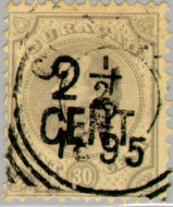 Curaçao CU -25 1895 Hulpuitgifte 2½ op 30 Gebruikt