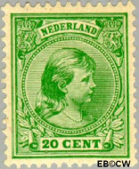 Nederland NL 0040 1891 Koningin Wilhelmina- 'Hangend haar' Gebruikt 20