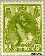 Nederland NL 0057 1901 Koningin Wilhelmina- 'Bontkraag' Postfris 3