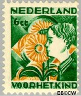 Nederland NL 250 1932 Kinderen en bloemen Gebruikt 6+4