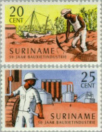 Suriname SU 468#469 1966 Bauxietindustrie Postfris
