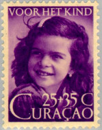 Curaçao CU 205 1948 Wit-gele kruis 25+35 Gebruikt