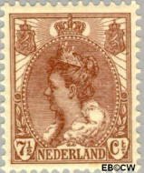 Nederland NL 0061 1899 Koningin Wilhelmina- 'Bontkraag' Ongebruikt 7½