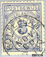 Nederland NL PW4 1884 Gebruik op postbewijsformulieren Gebruikt 300 - Img 2