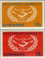 Suriname SU 425#426 1965 Internationaal Samenwerkingsjaar Postfris