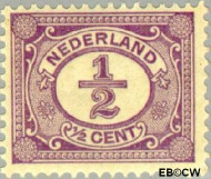 Nederland NL 0050 1899 Cijfer type 'Vürtheim' Postfris ½