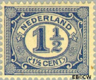 Nederland NL 0052 1908 Cijfer type 'Vürtheim' Gebruikt 1½
