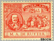 Nederland NL 0089 1907 Ruyter, M.A. De Postfris 2½