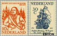 Nederland NL 0693#694 1957 Ruyter, M.A. de Postfris