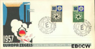 Nederland NL 0E32 1957 Windroos FDC zonder adres