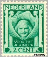 Nederland NL 141 1924 Kinderkopje tussen engelen Gebruikt 2+2