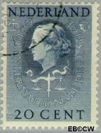 Nederland NL D37 1951 Cour Internationale de Justice Gebruikt 20 - Img 1