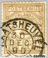 Nederland NL PW1 1884 Gebruik op postbewijsformulieren Gebruikt 100 - Img 1