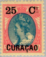 Curaçao CU -27 1901 Opruimingsuitgifte 25 op 25 Gebruikt